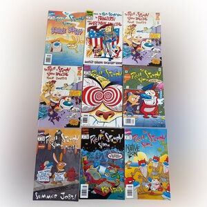 The Ren & Stimpy Show Comic Lot – 9 Vintage Marvel Comics (1990s Nickelodeon)